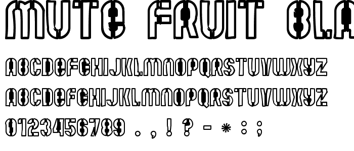 Mute Fruit Black Krash font